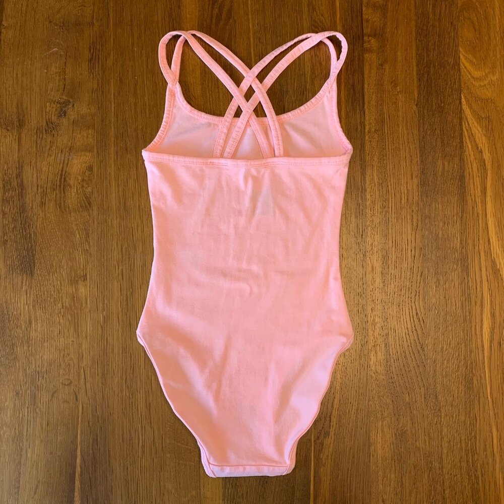 ACTIVE & CO Pink Dance Leotard Girls 4-6 4T NEW Cross Back Straps Ballet NWOT - Picture 2 of 6